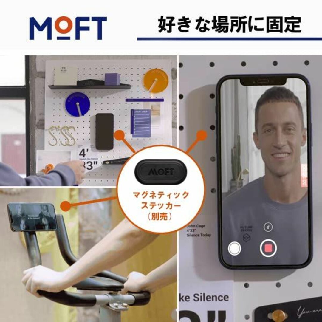 【色: ナイトブラック】MOFT X 【新型 ミニマム版】 iPhone14 i 3