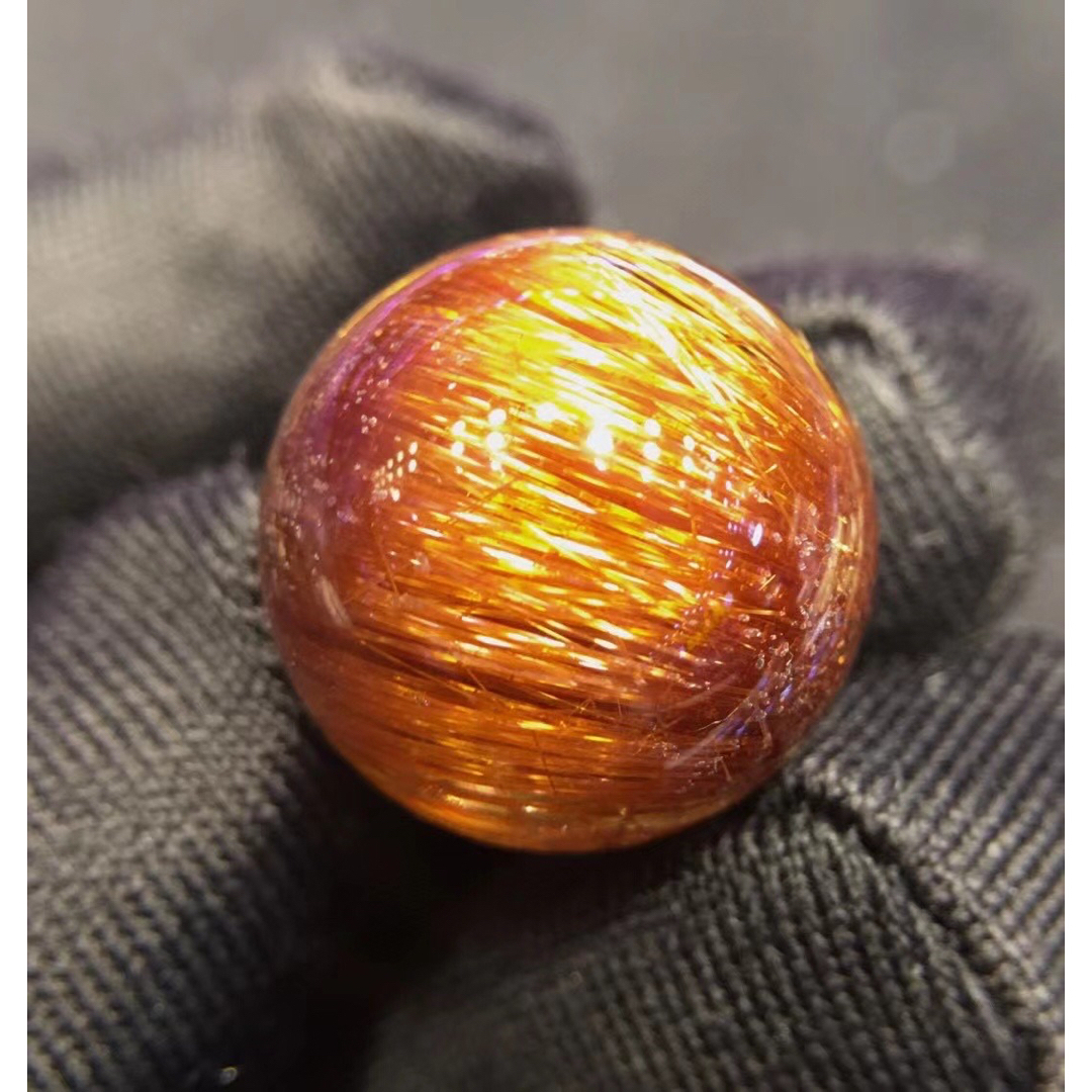 ルチルクォーツ⭐︎天然銅色ゴールドルチルクオーツ 丸玉 14.7mm ルチルクォーツ⭐︎天然銅色ゴールドルチルクオーツ 丸玉 14.7mm