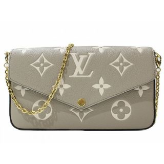 【箱・布袋あり】LOUIS VUITTON　ルイヴィトン　ポシェット・フェリシー　M69977　チェーンバッグ　バイカラー　モノグラム･アンプラント　トゥルトレール×クレーム　グレージュ×アイボリー　レディース　ギフト　プレゼント包装可【中古】松前R56号店(メッセンジャーバッグ)