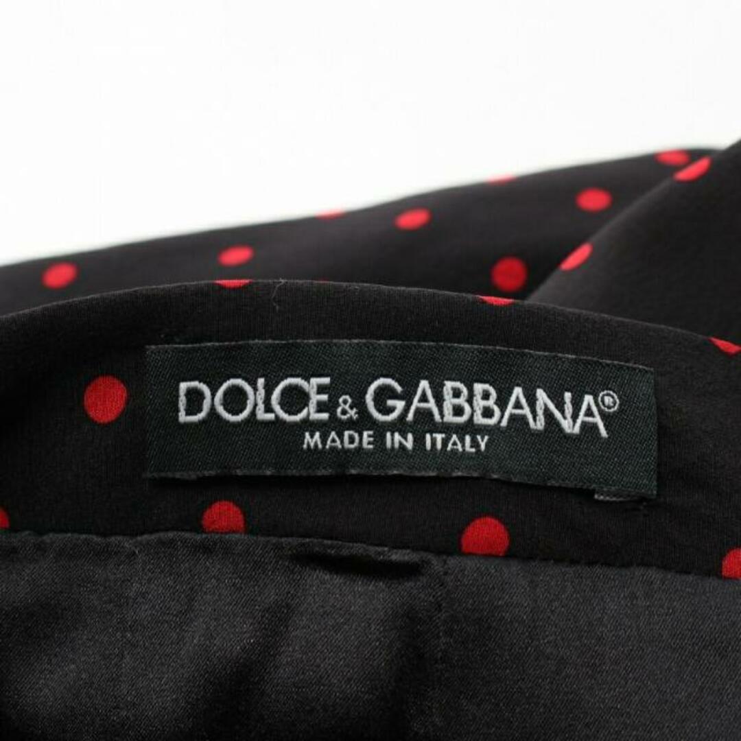 DOLCE&GABBANA(ドルチェアンドガッバーナ)の スカート ドット シルク ブラック レッド レディースのスカート(ひざ丈スカート)の商品写真