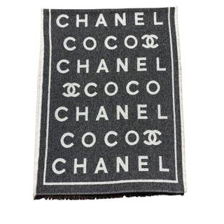 CHANEL - [USED/中古]CHANEL シャネル ストール 黒 COCO ココマーク 未