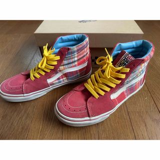 スケートハイ(SK8-HI（VANS）)のVANS  SK-8HI  V38MD CHK  PINK 24cm(スニーカー)