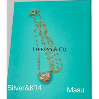 ティファニー(Tiffany & Co.)のTIFFANY&Co.ティファニーシルバー&K14コンビネックレス　ハート(ネックレス)