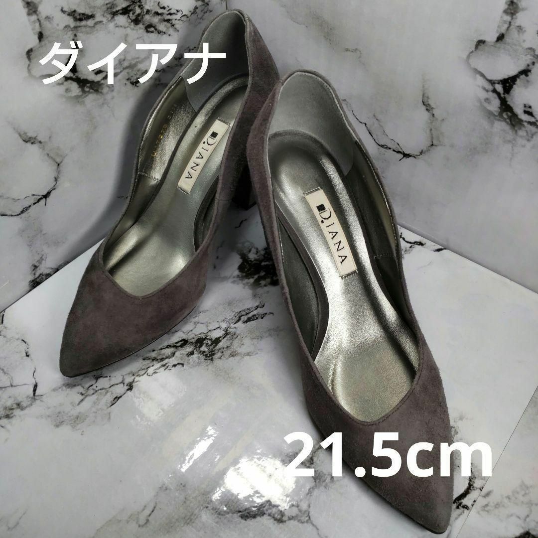 DIANA(ダイアナ)の☆個性的☆ DIANA ポインテッドトゥ パンプス 21.5cm ネズミ色 レディースの靴/シューズ(ハイヒール/パンプス)の商品写真