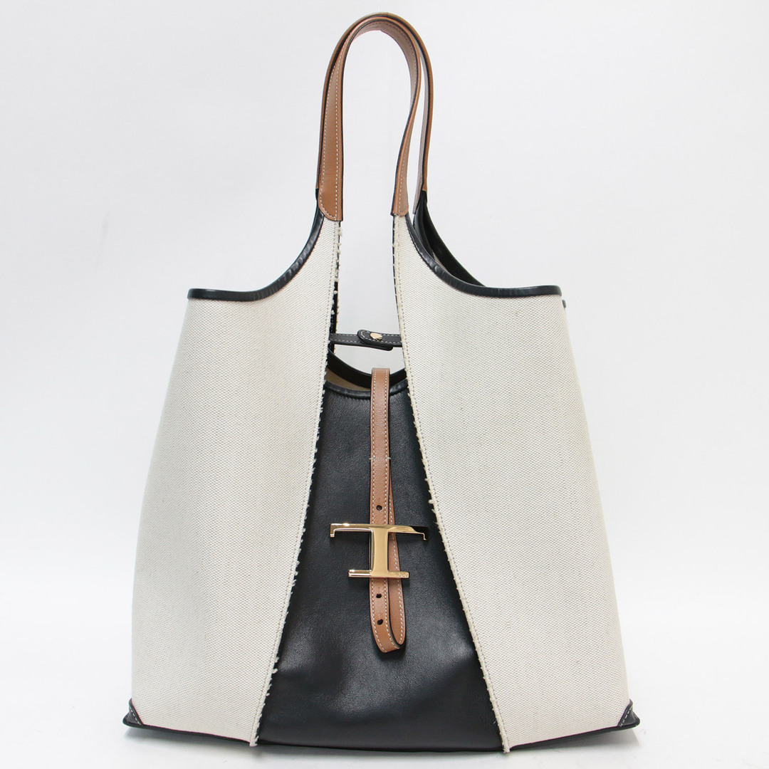 TOD'S - TODS トッズ バッグ トート カバン 鞄 オフホワイト ブラック