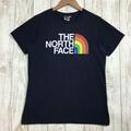 WOMENs L  ノースフェイス クイックドライ レインボー ロゴ Tシャツ QuickDry Rainbow Logo T-Shirt NORTH FACE NTW3242X ネイビー系