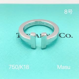 ティファニー(Tiffany & Co.)の新品TIFFANY&Co.ティファニーTスクエアリングK18ホワイトゴールド8号(リング(指輪))