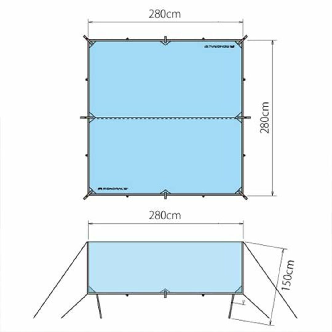 【新着商品】MONORAL モノラル キャンプ タープ 空色 スカイフィルム15