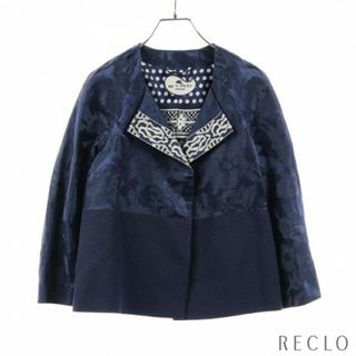 エトロ(ETRO)の ジャケット 花柄 シルク ダークブルー インディゴブルー(その他)