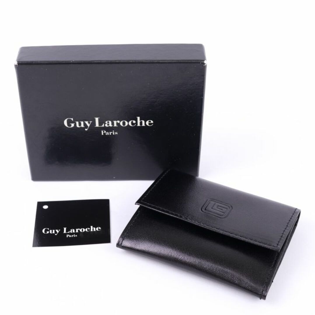 Guy Laroche(ギラロッシュ)のギ・ラロッシュ コインケース 未使用 コンパクト 財布 小銭入れ ブランド 黒 メンズ ブラック Guy Laroche メンズのファッション小物(コインケース/小銭入れ)の商品写真