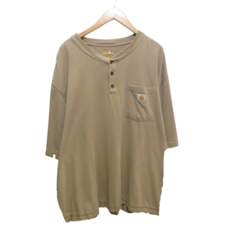 カーハート(carhartt)のCARHARTT S/S HENRY NECK TEE BEIGE(Tシャツ/カットソー(半袖/袖なし))