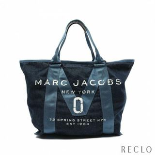 マークジェイコブス(MARC JACOBS)のNEW LOGO TOTE ニューロゴ ハンドバッグ トートバッグ デニム ナイロン ダークブルー ブルー(トートバッグ)