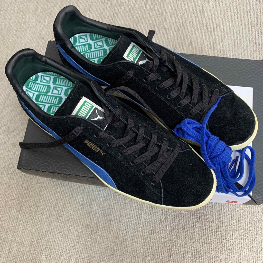 PUMA Suede VTG 日本製 黒×青 US12 アトモス別注 超美品