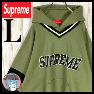 希少 Supreme マルチロゴ プルオーバーパーカー M グレー マルチカラー