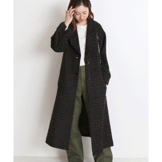 スローブイエナ✩ チェックツィード ロングチェスターコート