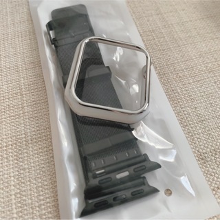 アップルウォッチ(Apple Watch)のアップルウォッチ　38/40/41mm交換ベルト＋カバー　サージカルステンレス製(金属ベルト)