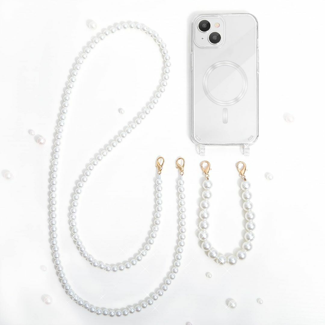 【色: クリアパールチェーン】Handodo iPhone 13 mini 真珠
