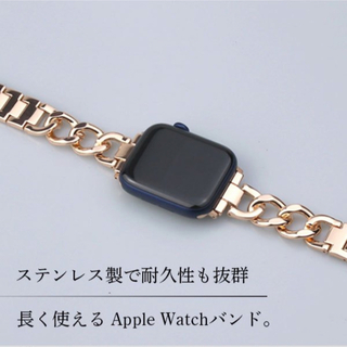 アップルウォッチ(Apple Watch)のアップルウォッチ　38/40/41mm交換ベルト　ステンレス製　イエローゴールド(その他)