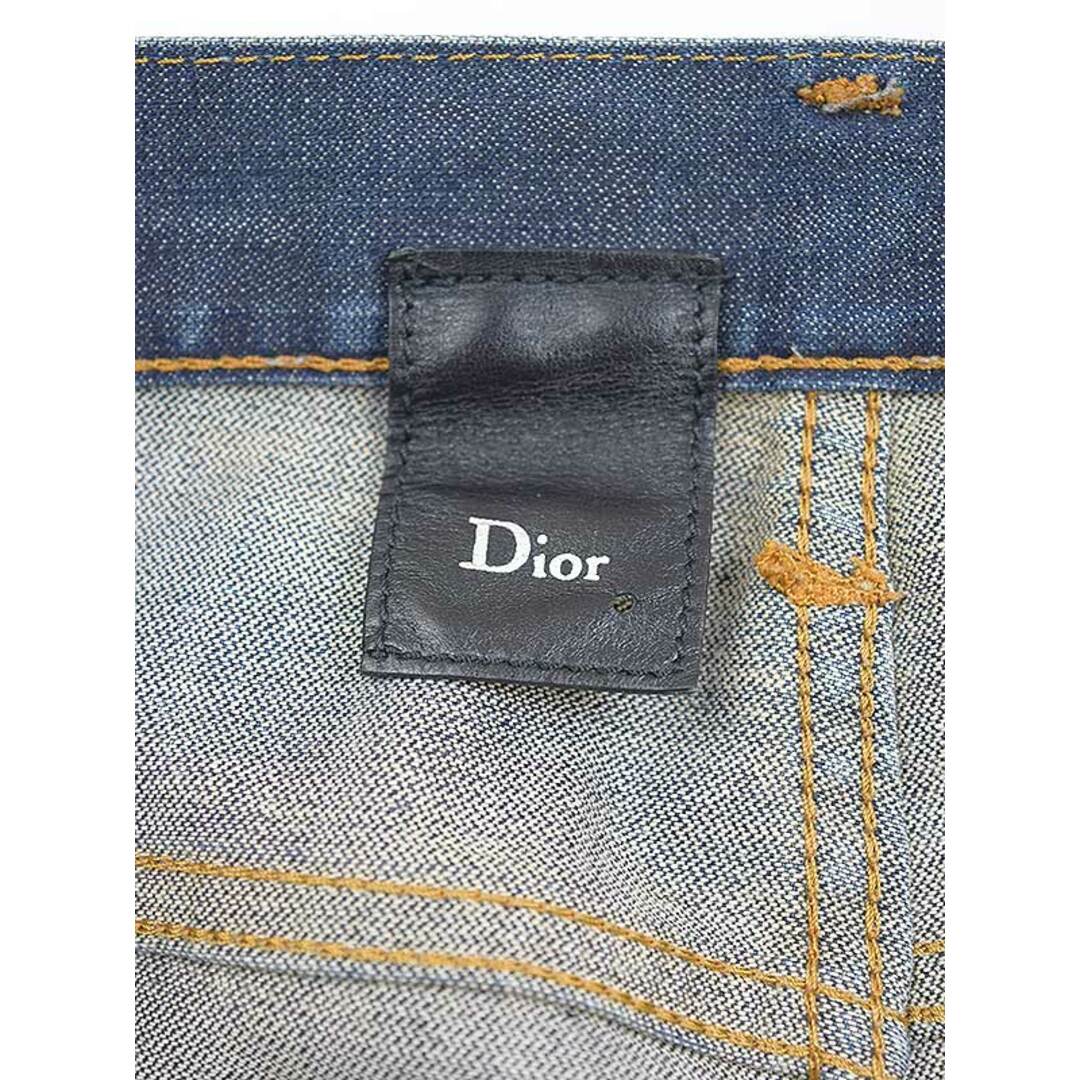 Dior(ディオール)のディオールオム 08SS ペイント加工ウォッシュデニムパンツ メンズのパンツ(デニム/ジーンズ)の商品写真