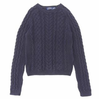 ラルフローレン(Ralph Lauren)のラルフローレン RALPH LAUREN コットン ケーブル編み ニット レディース ネイビー sizeM Y02109(ニット/セーター)