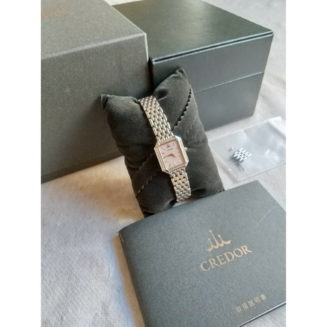 CREDOR(クレドール)のクレドールシグノ 美品 18PダイヤGSTE887 現行販売品レディースクォーツ レディースのファッション小物(腕時計)の商品写真