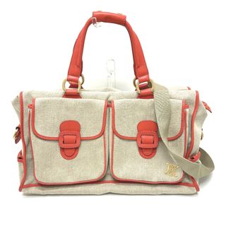 セリーヌ(celine)のセリーヌ CELINE ヴィンテージ ロゴ 2WAY ショルダーバッグ カバン ボストンバッグ キャンバス/レザー ベージュ(ボストンバッグ)