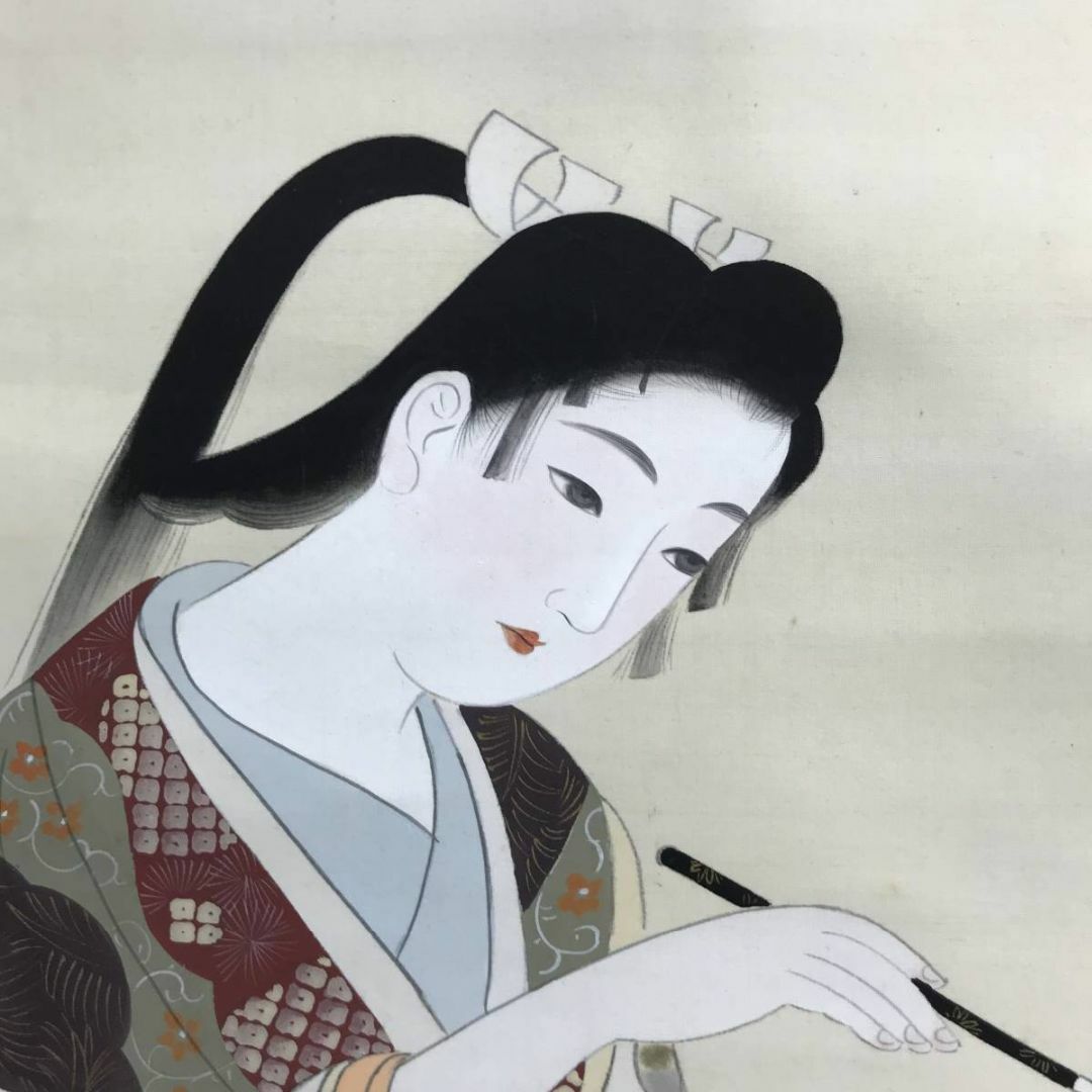 真作】石川清彦/静夜美人図/美人図/美人画/掛軸☆宝船☆AD-51 | www