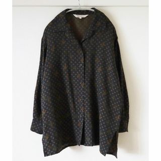 バーバリー(BURBERRY)の〈90s〉Burberrys　ペイズリー 鳥柄 オープンカラーシャツ ブラウス(シャツ/ブラウス(長袖/七分))