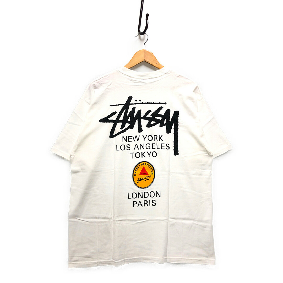 STUSSY ステューシー × MARTINE ROSE マーティンローズ 半袖Ｔシャツ ホワイト サイズL 正規品 / B4217