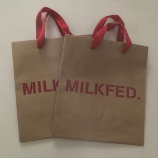 ミルクフェド(MILKFED.)の【MILK FED】ミルクフェドショップ袋2枚（ショッパー）(ショップ袋)