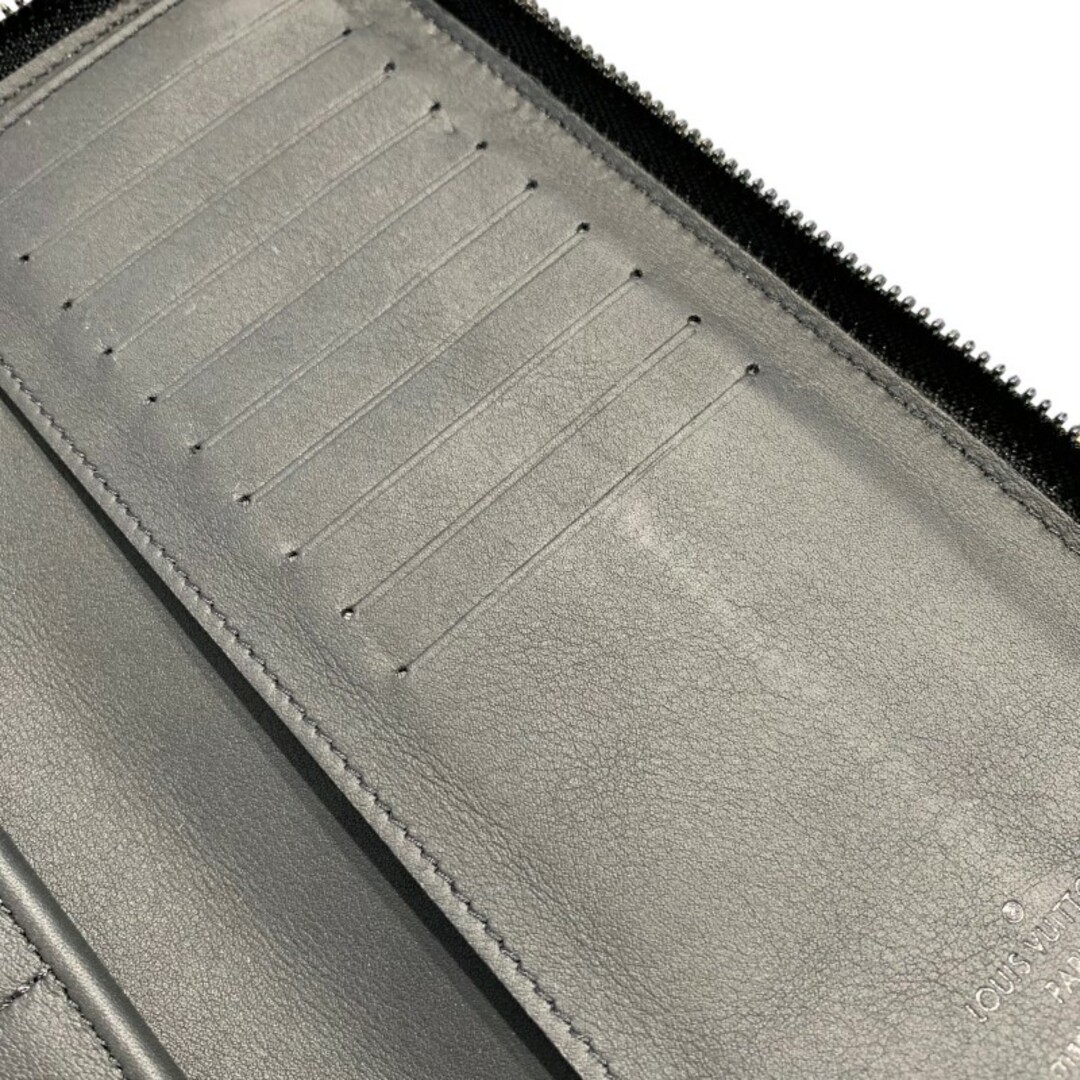 ルイ・ヴィトン LOUIS VUITTON ジッピーウォレット・ヴェルティカル M81743 ブラック トリヨンレザー メンズ 長財布
