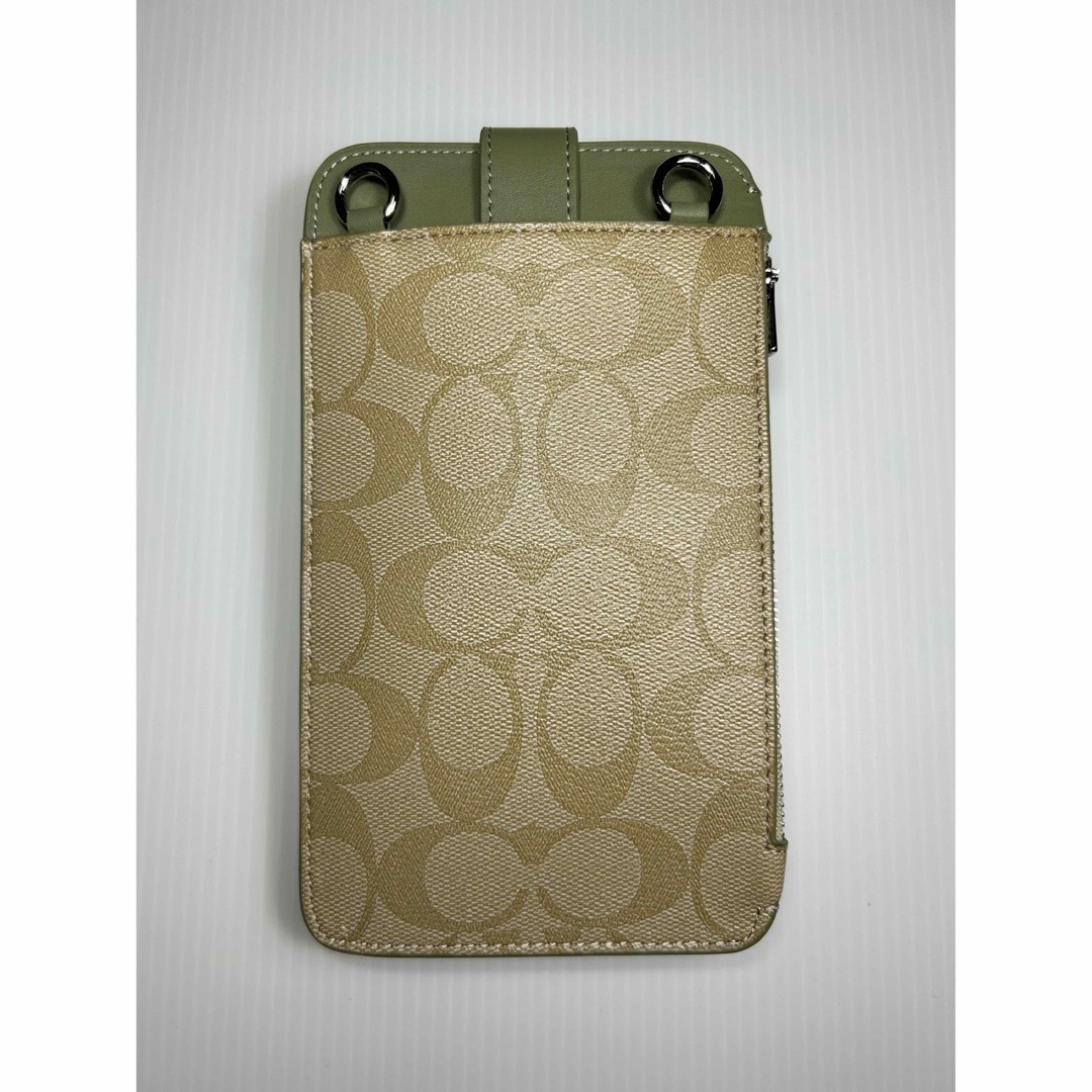 SALE/10%OFF 新品未使用コーチシグネチャーカーキモスグリーンスマホ