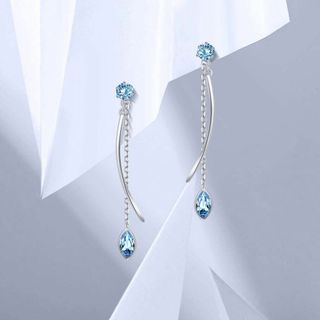 【色: ピンク】FH.bird ピアス レディース 人気 ゆれる 大人【優美な線