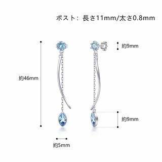 【色: ピンク】FH.bird ピアス レディース 人気 ゆれる 大人【優美な線