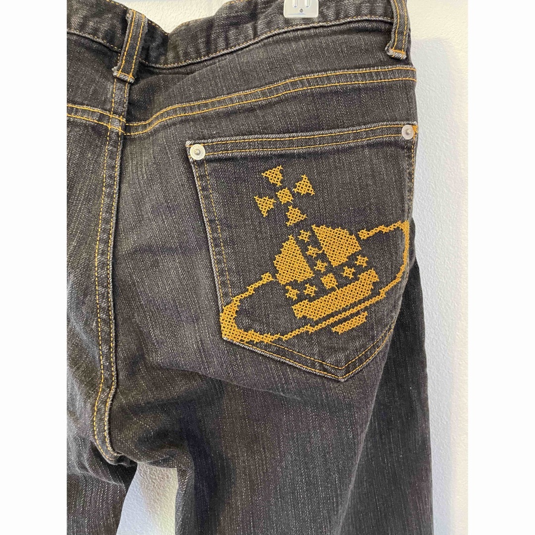 Vivienne Westwood Man デニムパンツ ジーンズ オーブ刺繍 - デニム