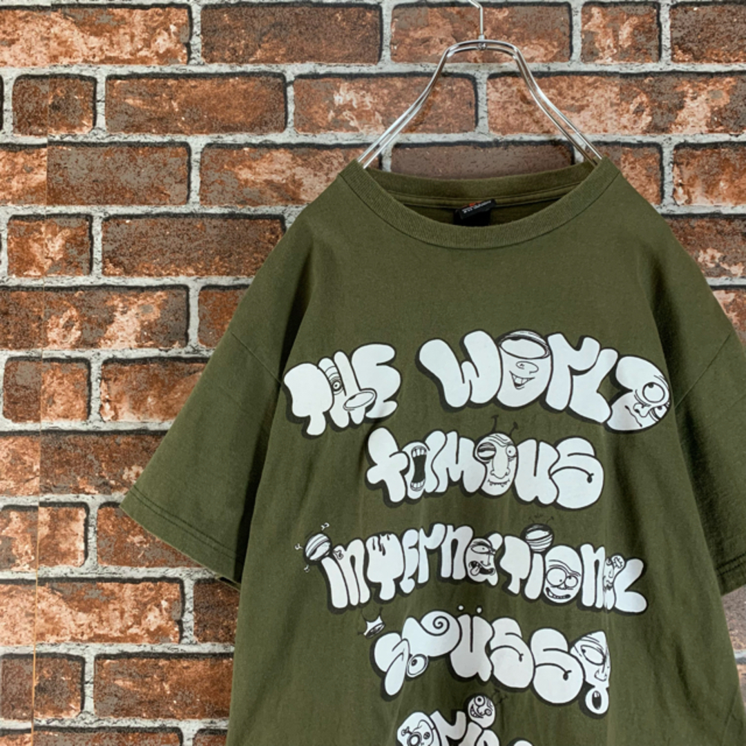 【即完売】ステューシー　デカロゴ　アメリカンポップデザイン　グリーン　Tシャツ