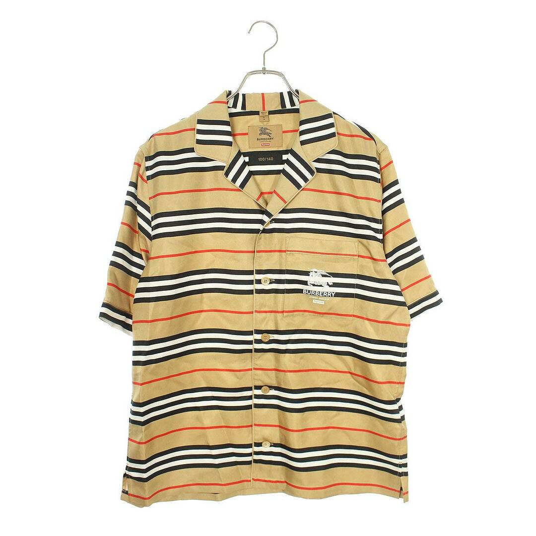 Supreme(シュプリーム)のシュプリーム ×バーバリー Burberry  22SS  Silk S/S Pajama Shirt シルクチェック柄パジャマ半袖シャツ メンズ S メンズのトップス(シャツ)の商品写真