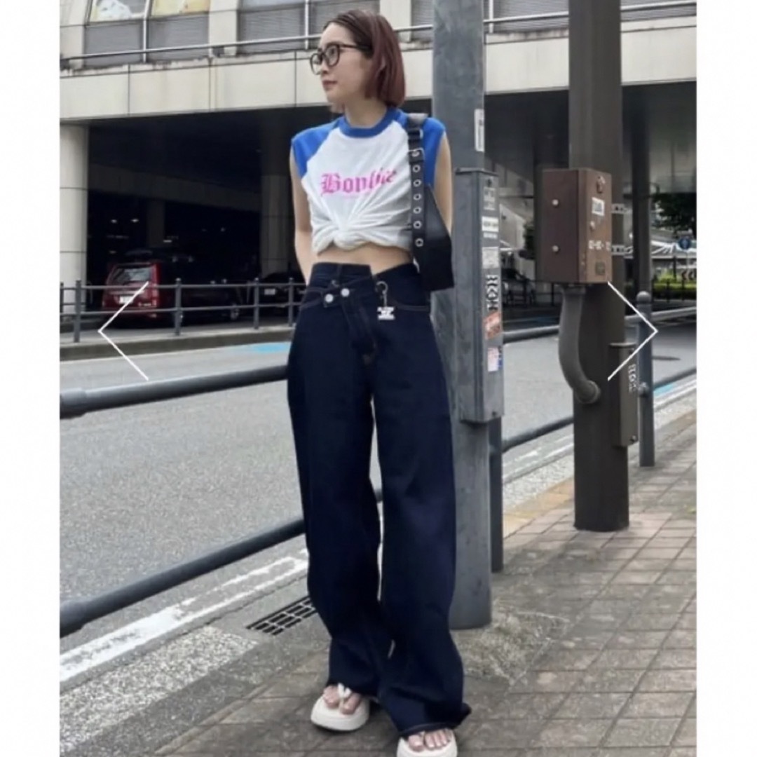 MOUSSY CROSS WAIST WIDE STRAIGHT♡濃 4