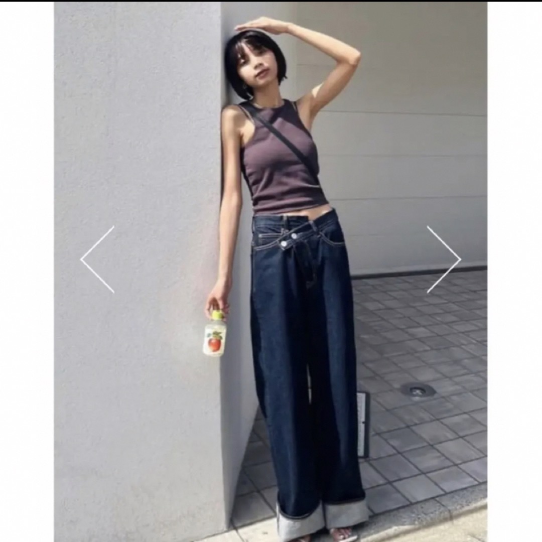 MOUSSY CROSS WAIST WIDE STRAIGHT♡濃 1