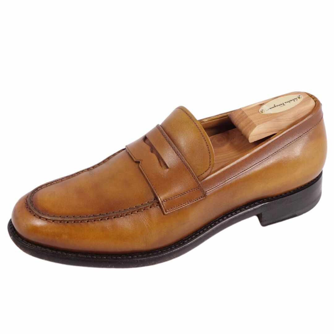 サルヴァトーレ フェラガモ Salvatore Ferragamo ローファー モカシン コインローファー カーフレザー シューズ メンズ 7.5EE(25.5cm相当) ブラウンカラーブラウン