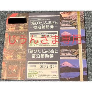 じうんさま専用　箱ぴた　箱根　宿泊補助券　2枚　40000円分(宿泊券)