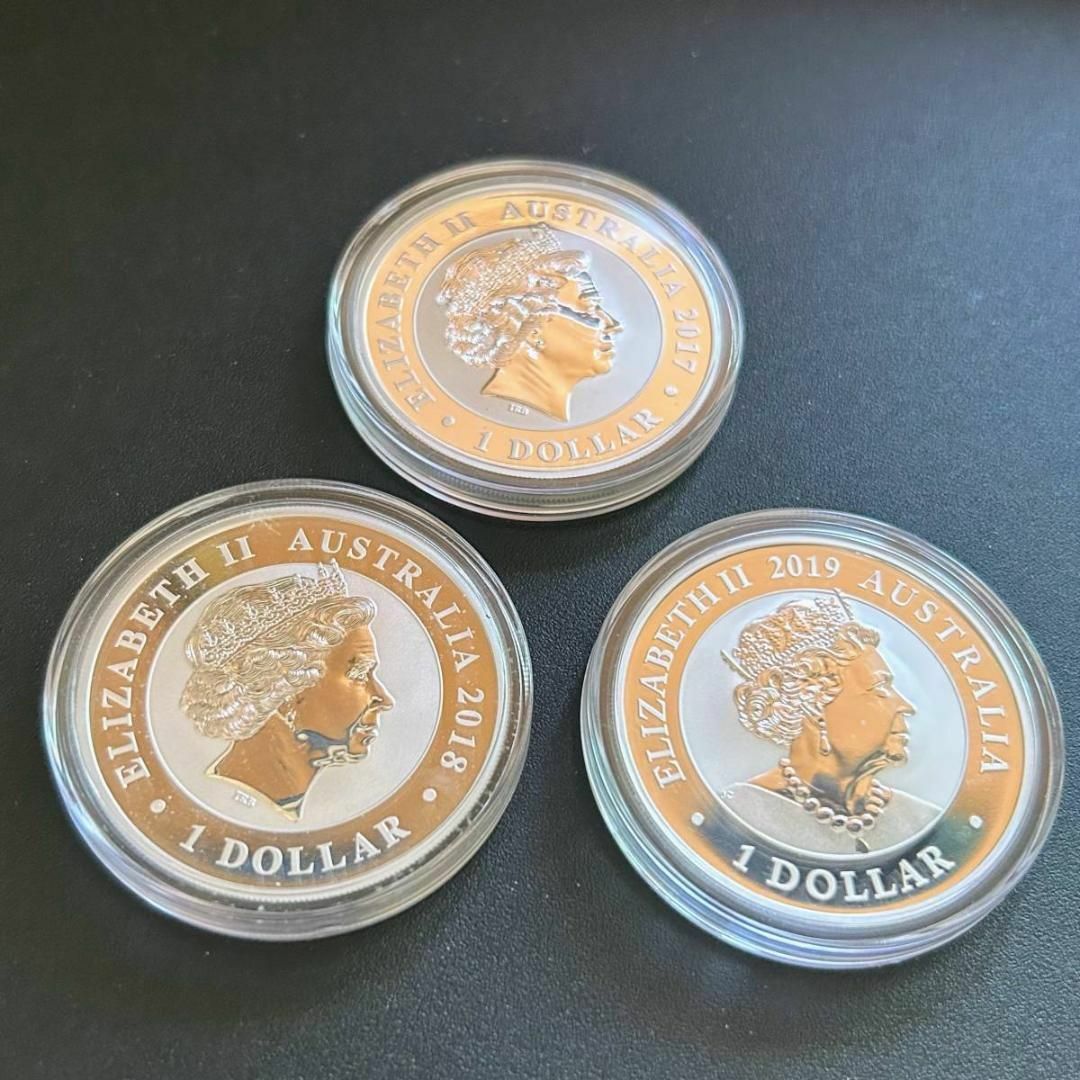 3枚セット (新品) オーストラリア「白鳥・スワン」純銀 1オンス 銀貨