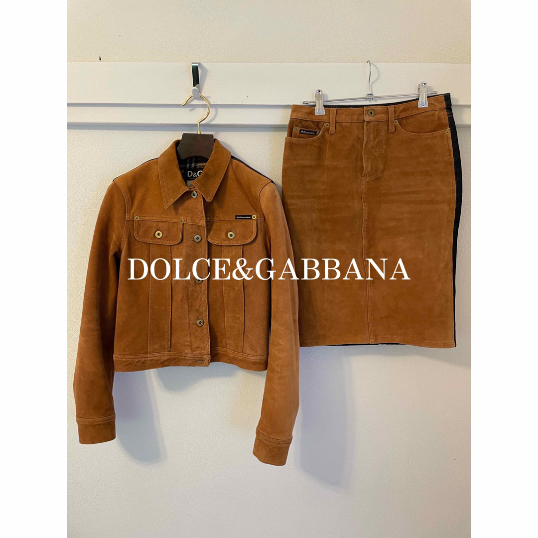 レディースDOLCE&GABBANA ドルチェ&ガッバーナ　レザージャケット　セットアップ