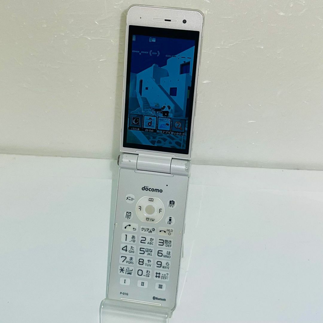 NTTdocomo - docomo☆P-01G☆〇判定☆ホワイト☆携帯電話本体☆送料