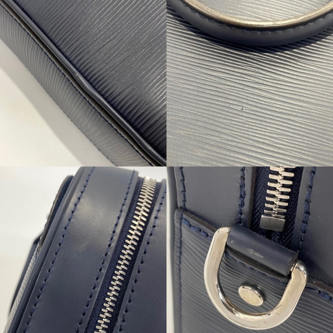 LOUIS VUITTON ルイヴィトン ビジネスバッグ エピ ダンディ ブリーフケースMM ハンドバッグ かばん 鞄 M54405    ブルーマリーヌ シルバー金具 メンズ 人気 美品【品】