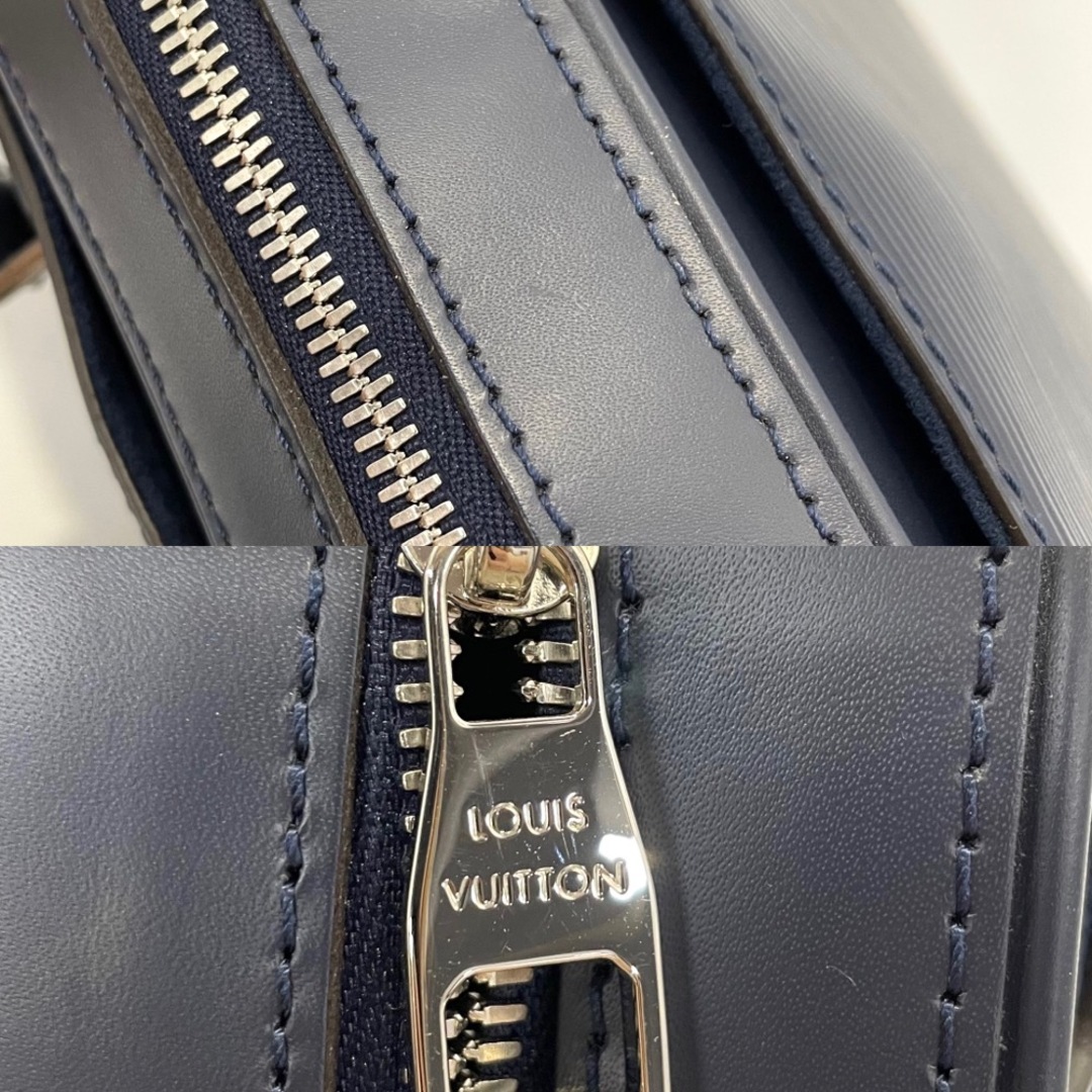 LOUIS VUITTON ルイヴィトン ビジネスバッグ エピ ダンディ ブリーフケースMM ハンドバッグ かばん 鞄 M54405    ブルーマリーヌ シルバー金具 メンズ 人気 美品【品】