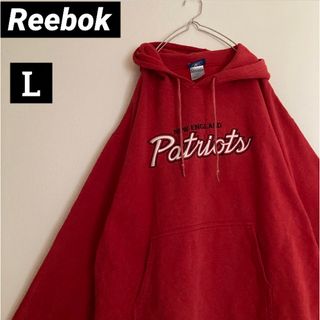 リーボック(Reebok)のReebokリーボックフーディーパーカースウェットセンターフードスリーブ刺繍ロゴ(パーカー)