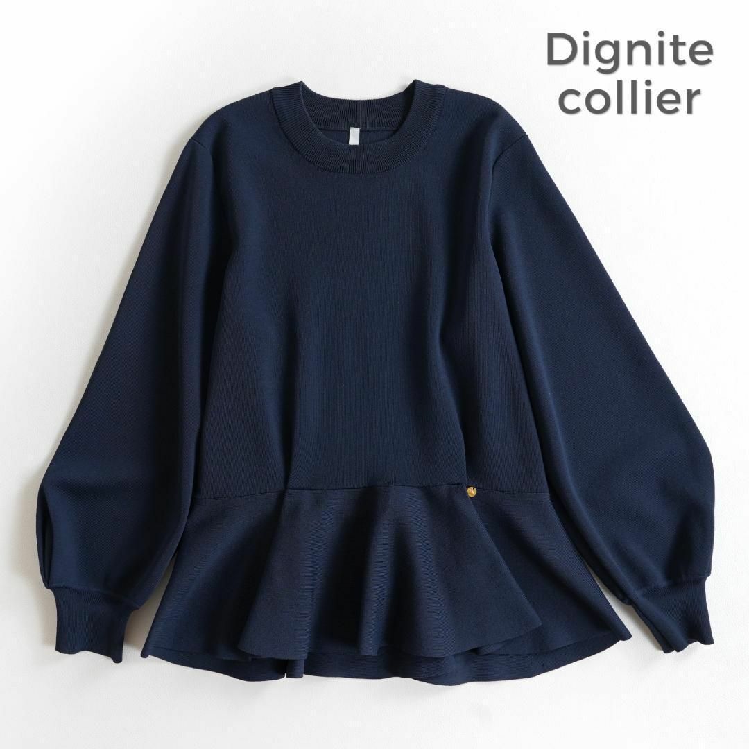 Dignite collier(ディニテコリエ)の173*ディニテコリエ サーブルストレッチペプラムプルオーバー. レディースのトップス(Tシャツ(長袖/七分))の商品写真