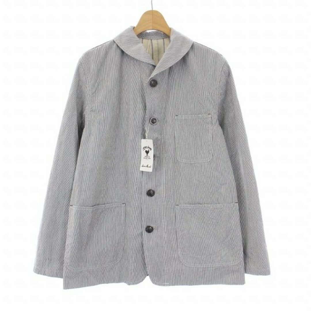 68cm袖丈BLUE BLUE Cord Lane Shawl Collar Jacke