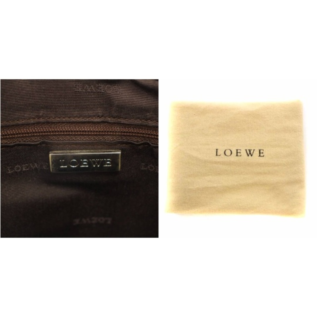 ロエベ LOEWE ハンドバッグ レザー ロゴ ベージュ 7